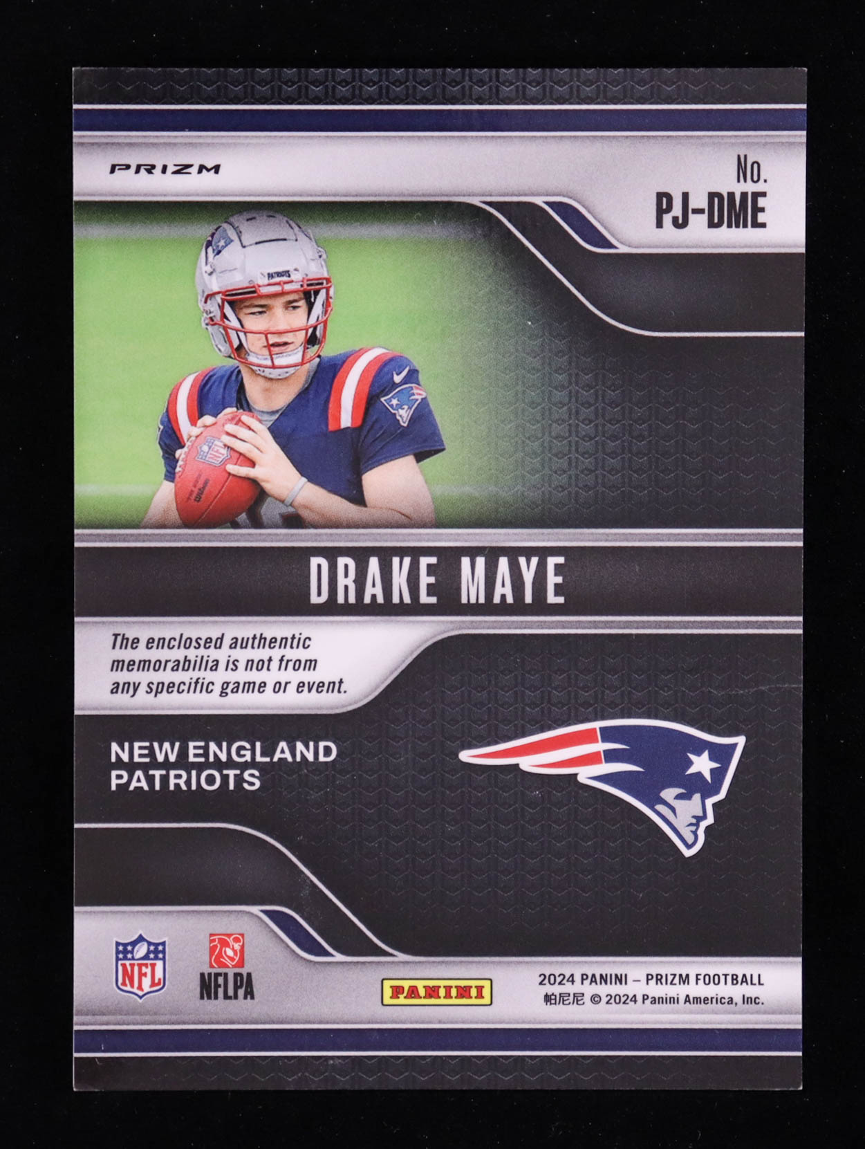 Drake Maye 2024 Panini Prizm Premier Jerseys Pink #6 RC at PristineAuction.com Drake Maye 2024 Panini Prizm Premier Jerseys Pink #6 RC at PristineAuction.com