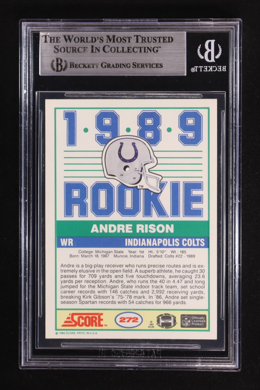 Andre Rison Signed 1989 Score #272 RC (BGS) at PristineAuction.com Andre Rison Signed 1989 Score #272 RC (BGS) at PristineAuction.com