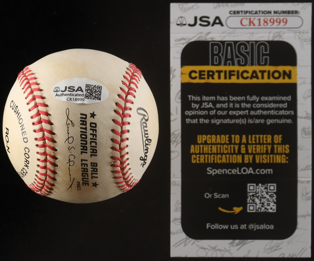 Ralph Branca & Bobby Thomson Signed ONL Baseball (JSA) at PristineAuction.com Ralph Branca & Bobby Thomson Signed ONL Baseball (JSA) at PristineAuction.com