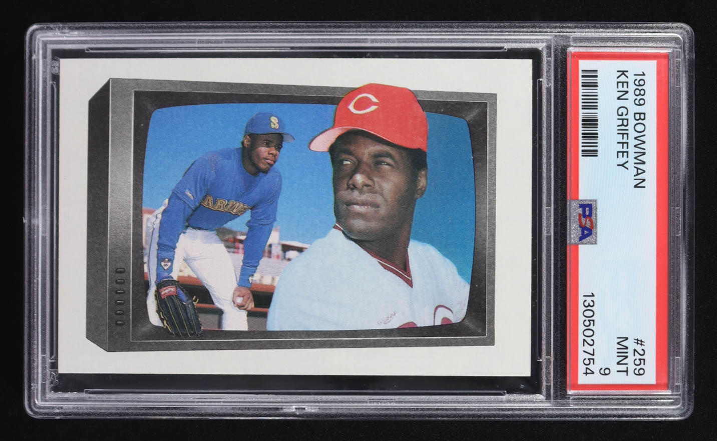 Ken Griffey Jr. RC / Ken Griffey Sr. 1989 Bowman #259 (PSA 9) at PristineAuction.com Ken Griffey Jr. RC / Ken Griffey Sr. 1989 Bowman #259 (PSA 9) at PristineAuction.com