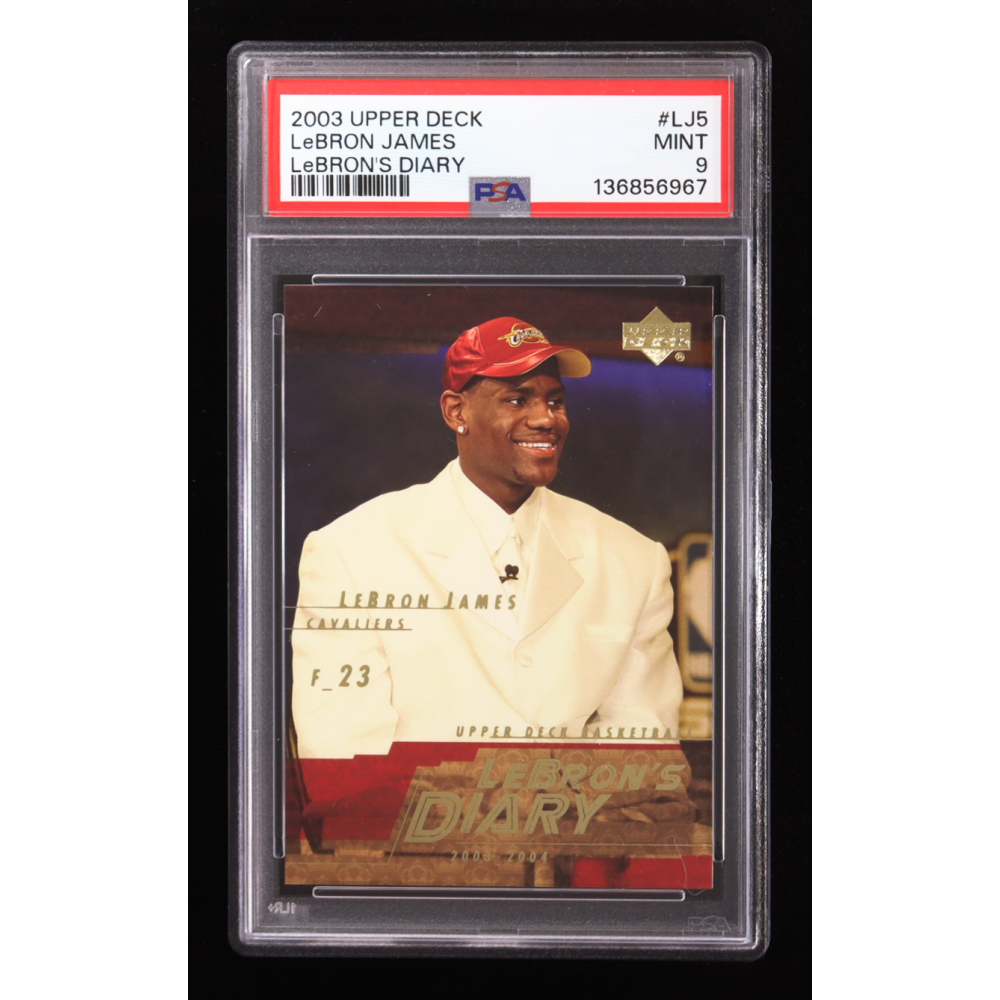 LeBron James 2003-04 Upper Deck LeBron's Diary #LJ5 RC (PSA 9) at PristineAuction.com