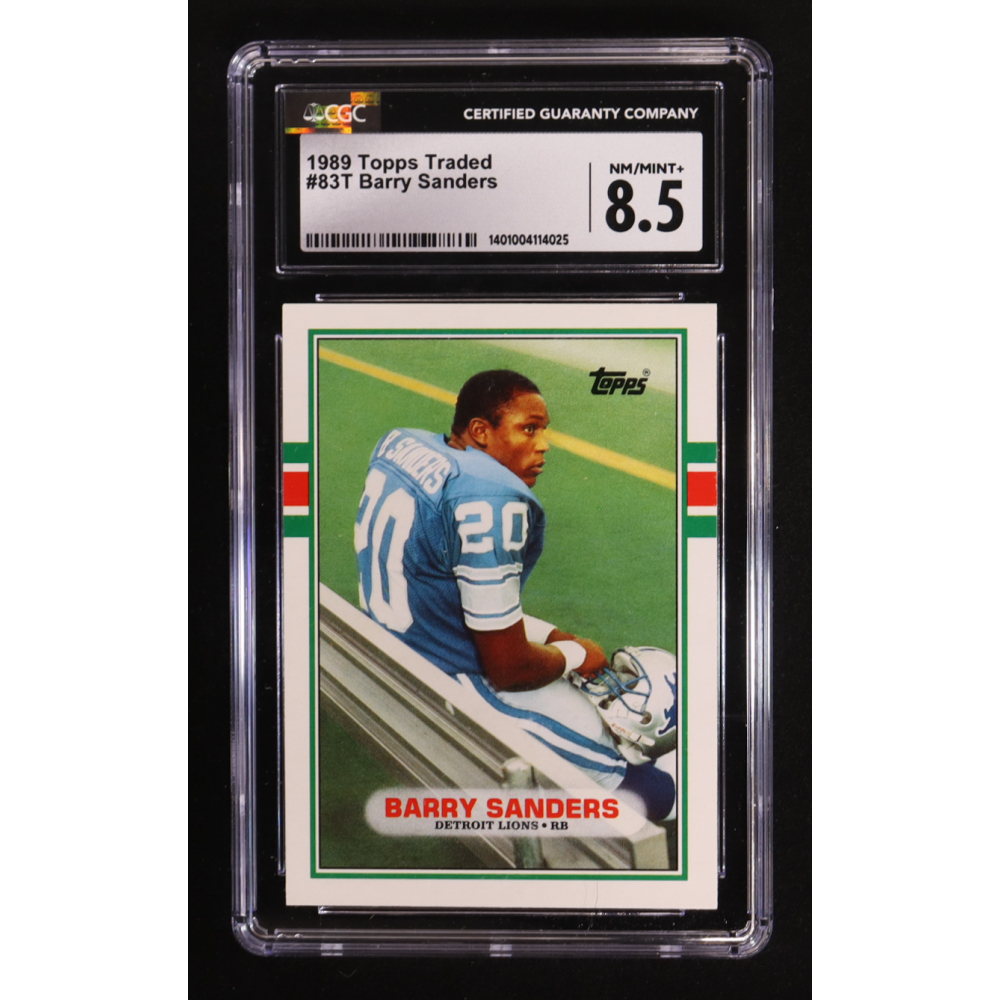 Barry Sanders 1989 Topps Traded #83T RC (CGC 8.5) at PristineAuction.com