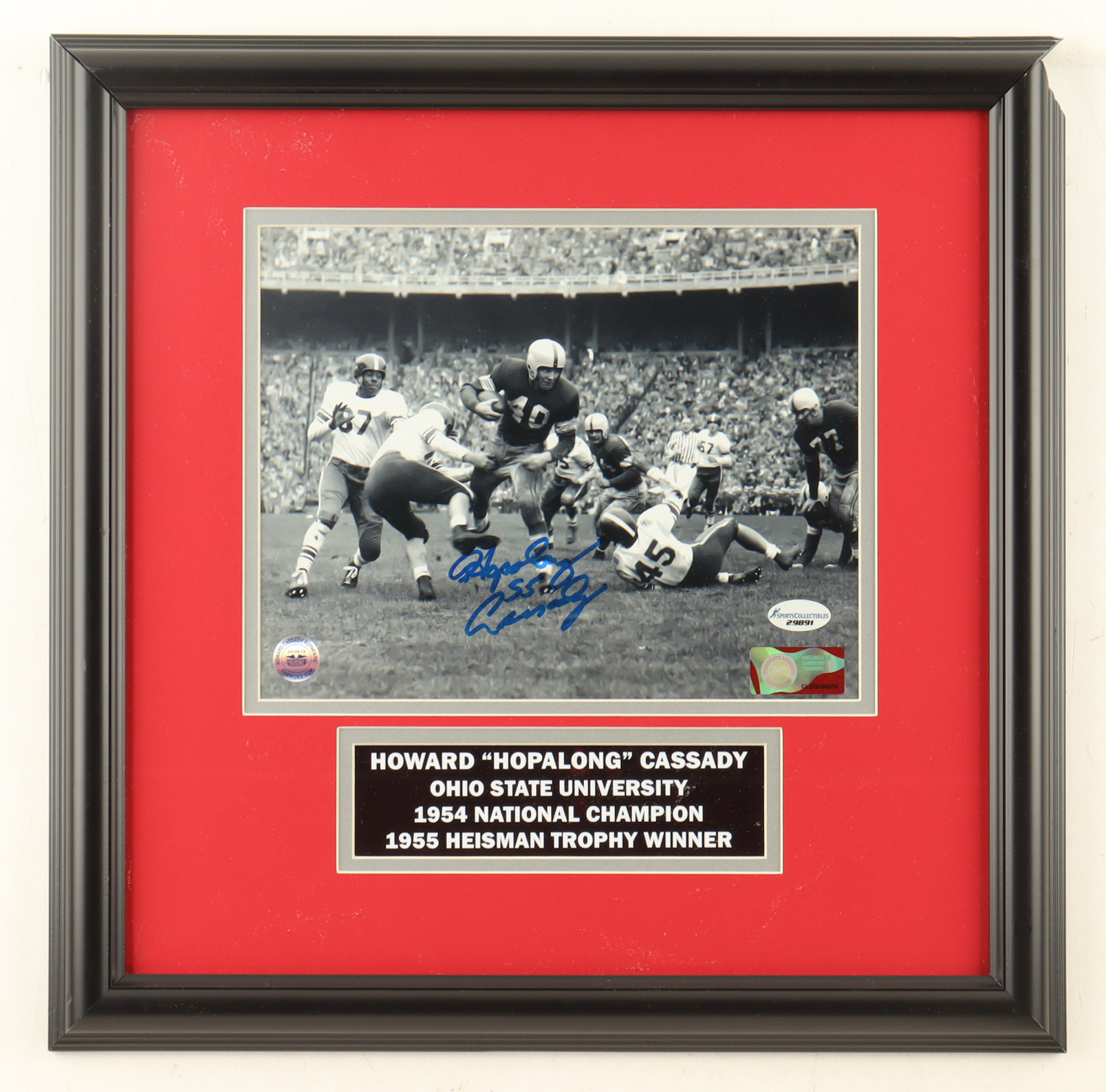 Howard Cassady Signed Ohio State Buckeyes Custom Framed Photo Display (Beckett) at PristineAuction.com Howard Cassady Signed Ohio State Buckeyes Custom Framed Photo Display (Beckett) at PristineAuction.com