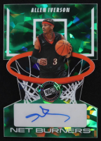 Allen Iverson 2024 Leaf Collective Net Burners Autographs Crystal Green #NBAI1 #6/6 at PristineAuction.com