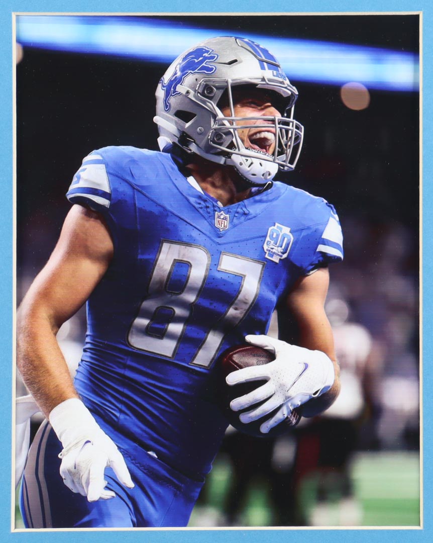 Sam LaPorta Signed Custom Framed Jersey Display (Beckett) at PristineAuction.com Sam LaPorta Signed Custom Framed Jersey Display (Beckett) at PristineAuction.com