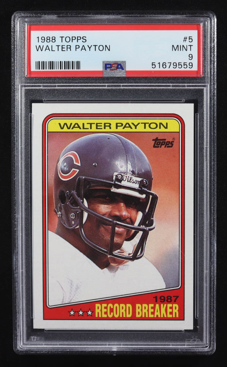 Walter Payton 1988 Topps #5 RB (PSA 9) at PristineAuction.com Walter Payton 1988 Topps #5 RB (PSA 9) at PristineAuction.com
