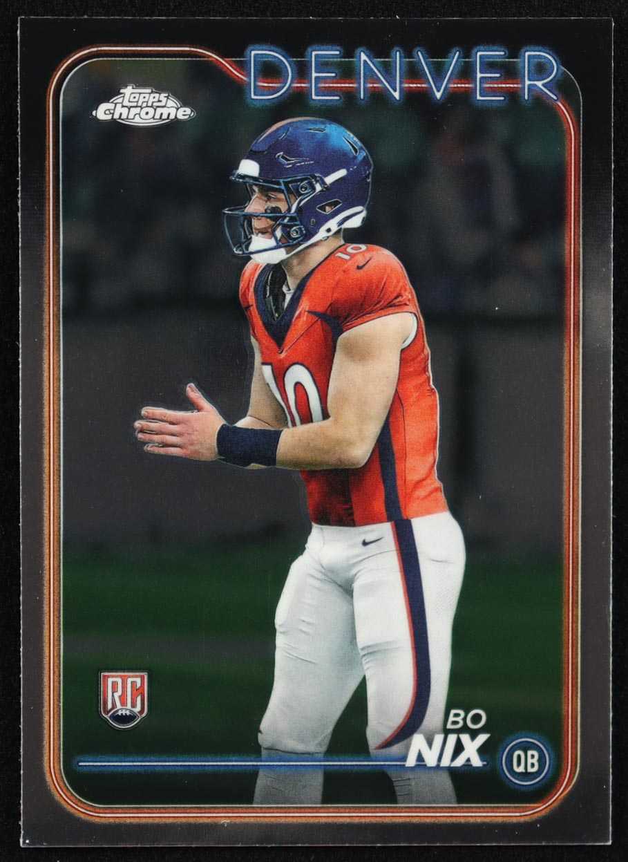 Bo Nix 2024 Topps Chrome #206 RC at PristineAuction.com Bo Nix 2024 Topps Chrome #206 RC at PristineAuction.com
