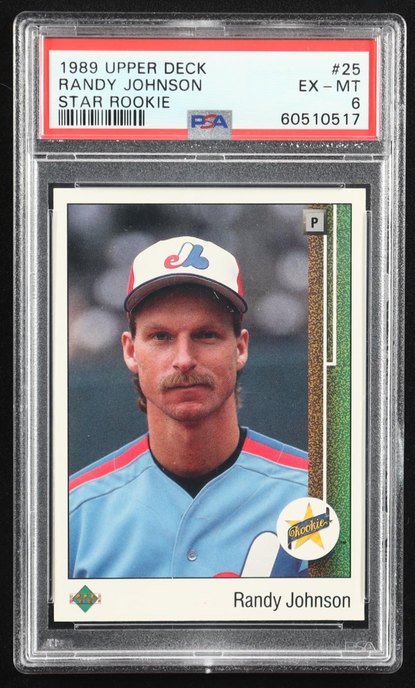 Randy Johnson 1989 Upper Deck #25 RC (PSA 6) at PristineAuction.com Randy Johnson 1989 Upper Deck #25 RC (PSA 6) at PristineAuction.com