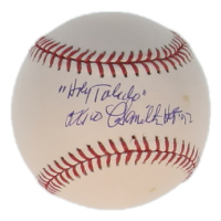 Milo Hamilton Signed OML Baseball Inscribed "HOF 92" & "Holy Toledo" (PSA) at PristineAuction.com