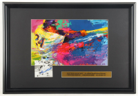 Willie Mays Signed Giants Custom Framed Photo Display with Leroy Neiman Art Print & Stat Plaque (JSA) at PristineAuction.com