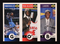 Kobe Bryant RC / Jermaine O'Neal RC / Kevin Garnett 1996-97 Collector's Choice Mini-Cards #M129 at PristineAuction.com