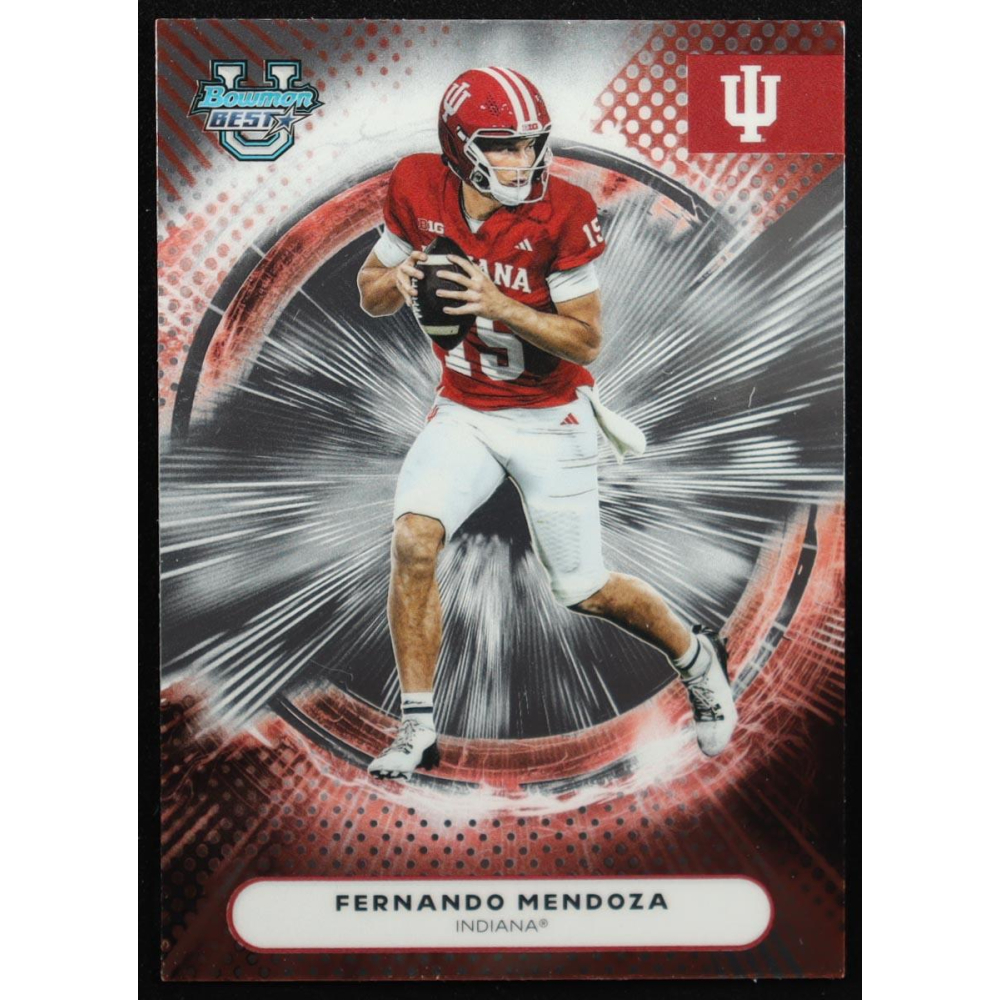 Fernando Mendoza 2025 Bowman's Best University #16 RC at PristineAuction.com