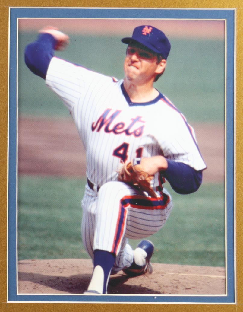 Tom Seaver Signed Custom Framed Cut Display with Jersey & Hall of Fame Induction Pin (Beckett & JSA) at PristineAuction.com Tom Seaver Signed Custom Framed Cut Display with Jersey & Hall of Fame Induction Pin (Beckett & JSA) at PristineAuction.com