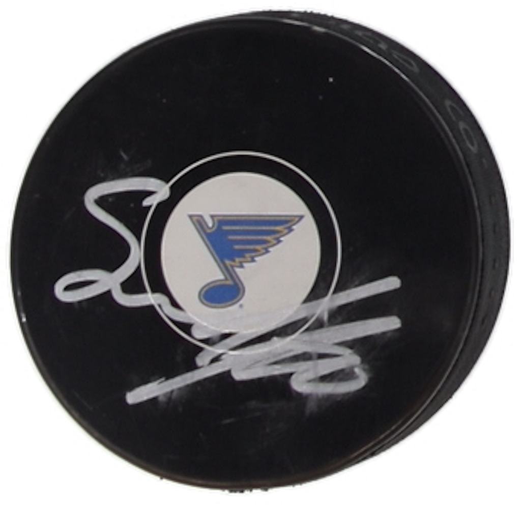 Oskar Sundqvist Signed Blues Logo Hockey Puck (JSA) at PristineAuction.com Oskar Sundqvist Signed Blues Logo Hockey Puck (JSA) at PristineAuction.com