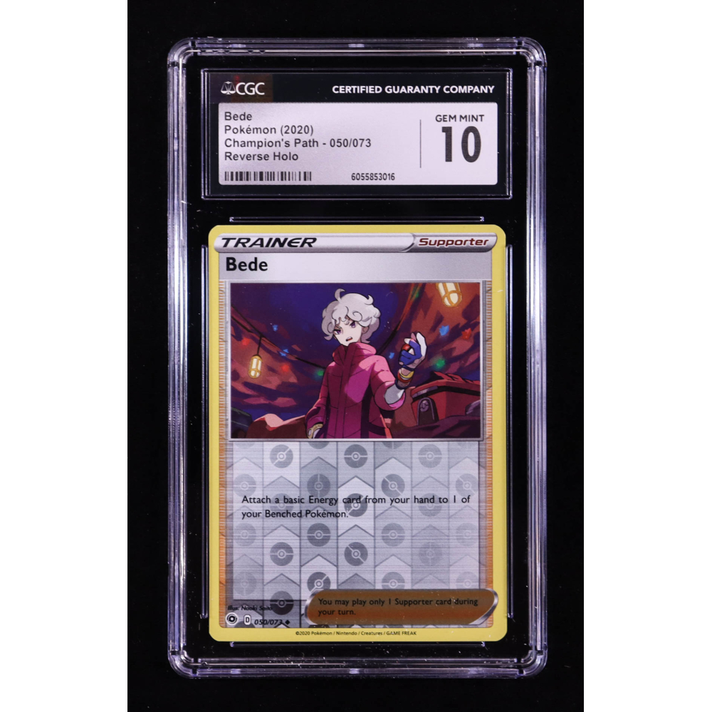 Bede 2020 Pokemon TCG Sword & Shield Champion's Path #050 REVERSE HOLO (CGC 10) at PristineAuction.com