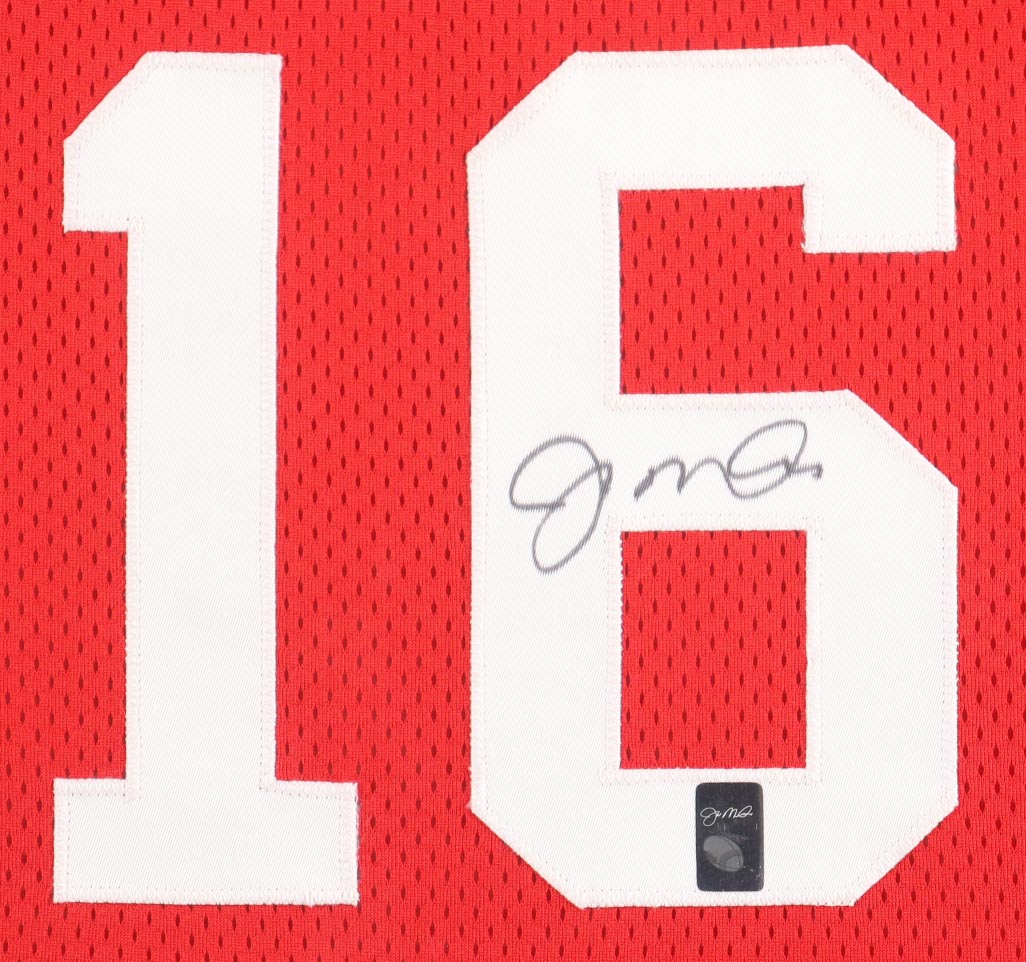 Joe Montana & Dwight Clark Signed Custom Framed Jersey Display (Beckett) at PristineAuction.com Joe Montana & Dwight Clark Signed Custom Framed Jersey Display (Beckett) at PristineAuction.com