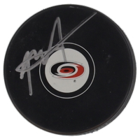 Rod Brind'Amour Signed Hurricanes Logo Hockey Puck (JSA) at PristineAuction.com