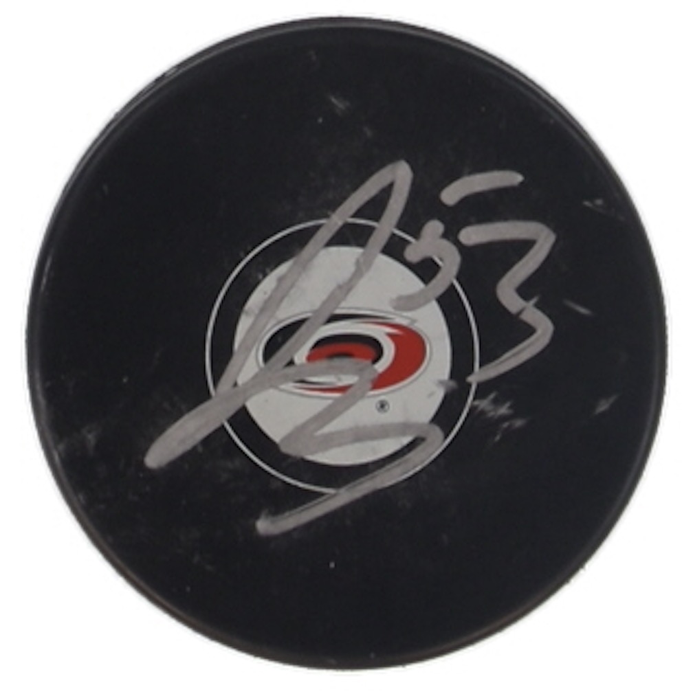 Jackson Blake Signed Hurricanes Logo Hockey Puck (JSA) at PristineAuction.com Jackson Blake Signed Hurricanes Logo Hockey Puck (JSA) at PristineAuction.com