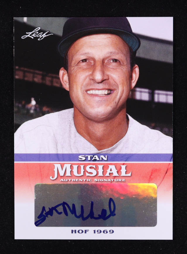 Stan Musial 2015 Leaf Heroes of Baseball Musial Autographs #MASM18 at PristineAuction.com Stan Musial 2015 Leaf Heroes of Baseball Musial Autographs #MASM18 at PristineAuction.com