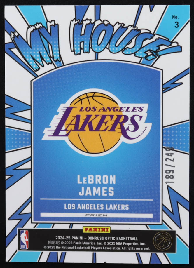 LeBron James 2024-25 Donruss Optic My House #3 at PristineAuction.com LeBron James 2024-25 Donruss Optic My House #3 at PristineAuction.com
