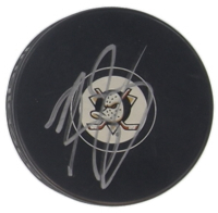 Beckett Sennecke Signed Ducks Logo Hockey Puck (JSA) at PristineAuction.com