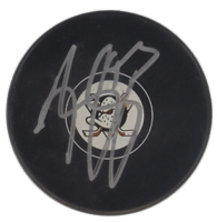 Beckett Sennecke Signed Ducks Logo Hockey Puck (JSA) at PristineAuction.com