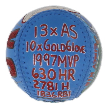 Ken Griffey Jr. Signed LE Hand-Painted Pop Art Baseball by Pop Artist Carter X (UDA) at PristineAuction.com Ken Griffey Jr. Signed LE Hand-Painted Pop Art Baseball by Pop Artist Carter X (UDA) at PristineAuction.com
