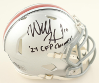 Will Howard Signed Ohio State Buckeyes Speed Mini Helmet Inscribed "'24 CFP Champs!" (Authentic Ink) at PristineAuction.com
