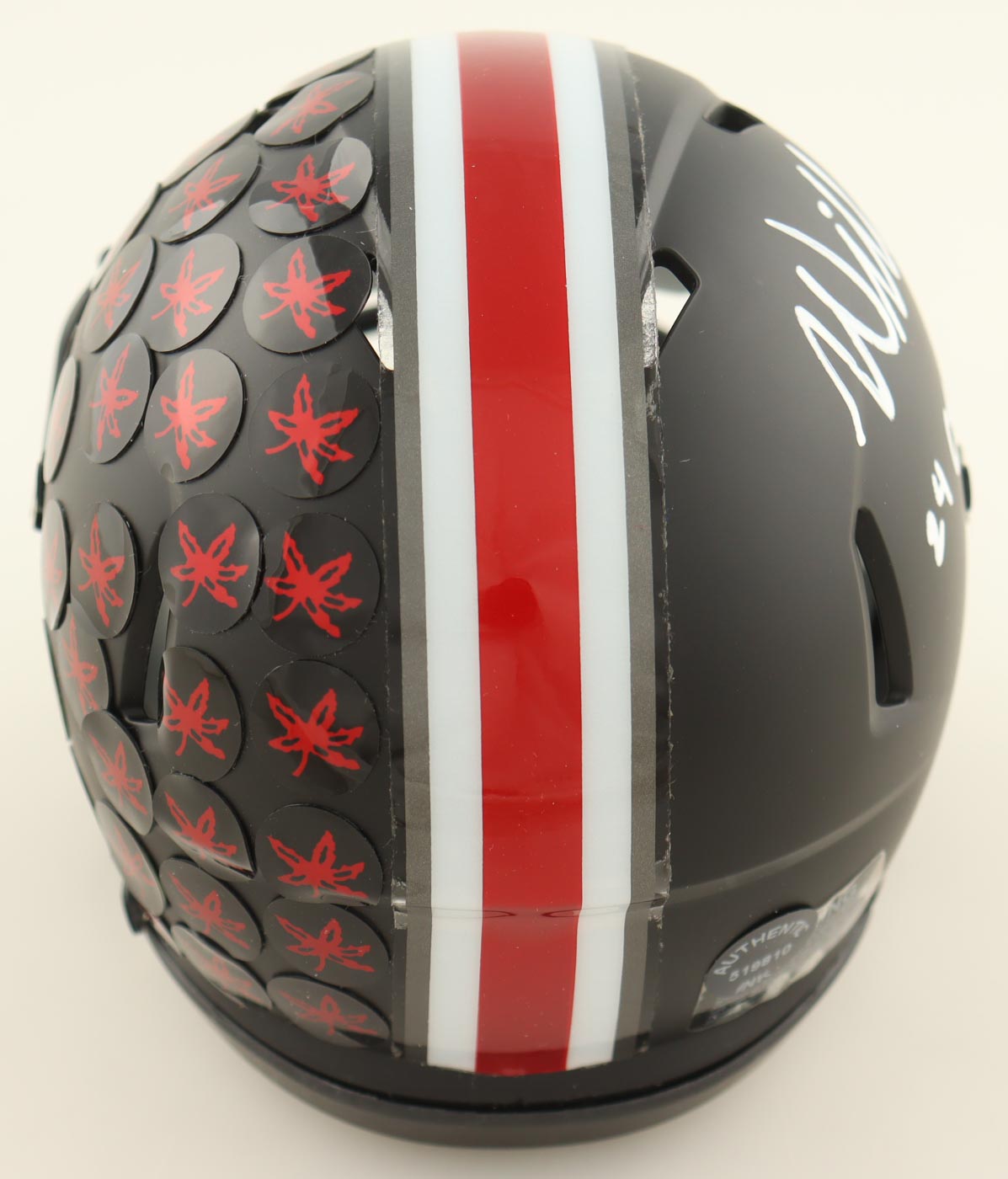Will Howard Signed Ohio State Buckeyes Matte Black Speed Mini Helmet Inscribed "'24 CFP Champs!" (Authentic Ink) at PristineAuction.com Will Howard Signed Ohio State Buckeyes Matte Black Speed Mini Helmet Inscribed "'24 CFP Champs!" (Authentic Ink) at PristineAuction.com