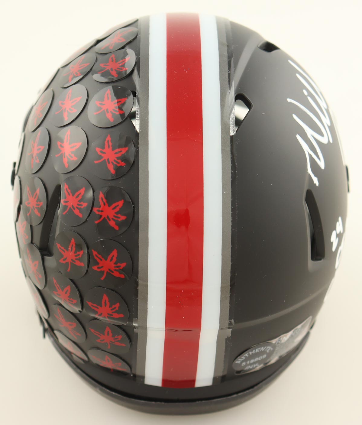 Will Howard Signed Ohio State Buckeyes Matte Black Speed Mini Helmet Inscribed "'24 CFP Champs!" (Authentic Ink) at PristineAuction.com Will Howard Signed Ohio State Buckeyes Matte Black Speed Mini Helmet Inscribed "'24 CFP Champs!" (Authentic Ink) at PristineAuction.com