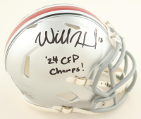 Will Howard Signed Ohio State Buckeyes Speed Mini Helmet Inscribed "'24 CFP Champs!" (Authentic Ink) at PristineAuction.com