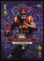 Caleb Williams 2023 Wild Card 5 Card Draw Stacked Deck King of Spades Purple Refractor #SDCW #1/4 PRC at PristineAuction.com