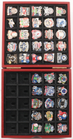 New York Yankees World Series Commemorative Set of (40) Pins with Display Case at PristineAuction.com