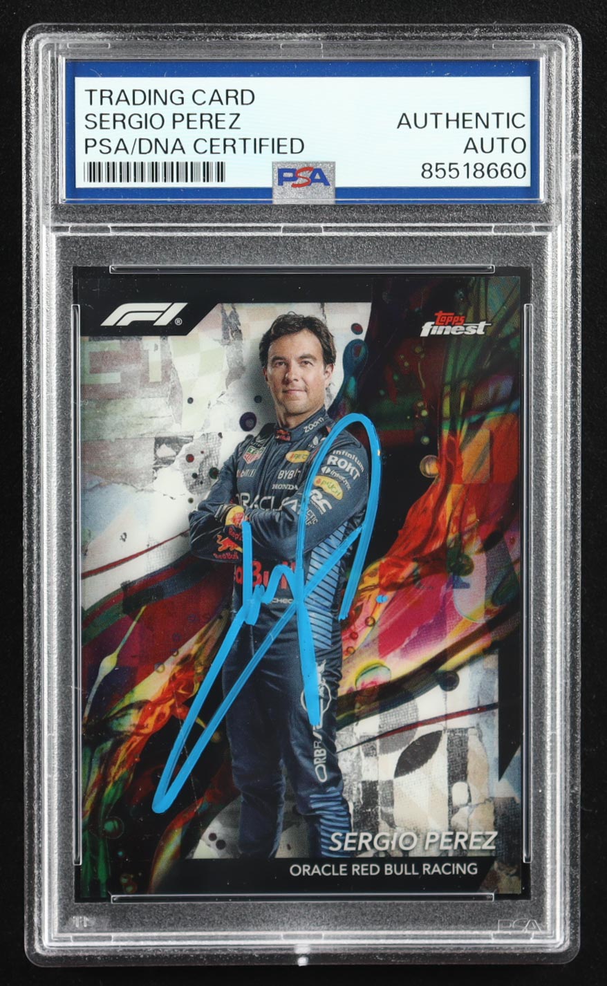 Sergio Perez Signed 2024 Topps Chrome Formula 1 #2 (PSA) at PristineAuction.com Sergio Perez Signed 2024 Topps Chrome Formula 1 #2 (PSA) at PristineAuction.com