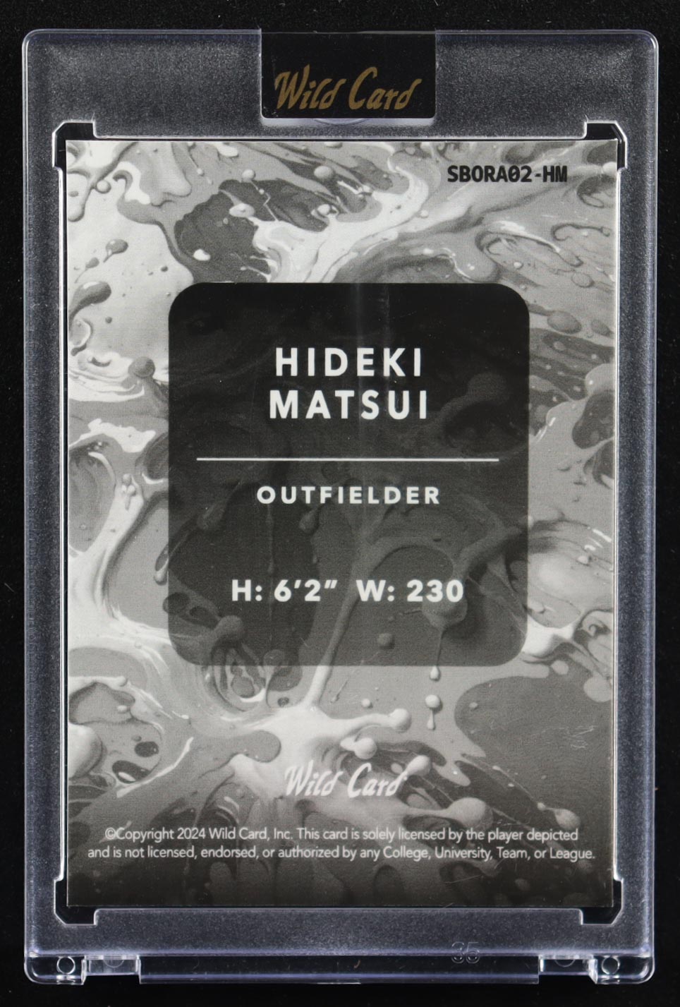 Hideki Matsui 2024 Wild Card Splat Background 2 Orange Lava #SBORA02-HM #2/7 at PristineAuction.com Hideki Matsui 2024 Wild Card Splat Background 2 Orange Lava #SBORA02-HM #2/7 at PristineAuction.com