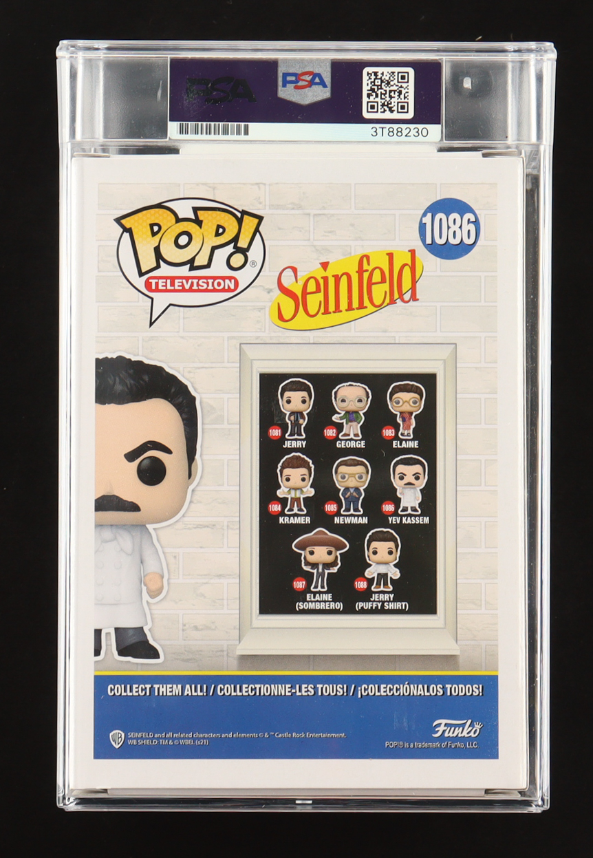 Larry Thomas Signed "Seinfeld" #1086 Yev Kassem Funko Pop! Vinyl Figure Inscribed "'Soup Nazi'" & "No Soup For You!" (PSA) at PristineAuction.com Larry Thomas Signed "Seinfeld" #1086 Yev Kassem Funko Pop! Vinyl Figure Inscribed "'Soup Nazi'" & "No Soup For You!" (PSA) at PristineAuction.com