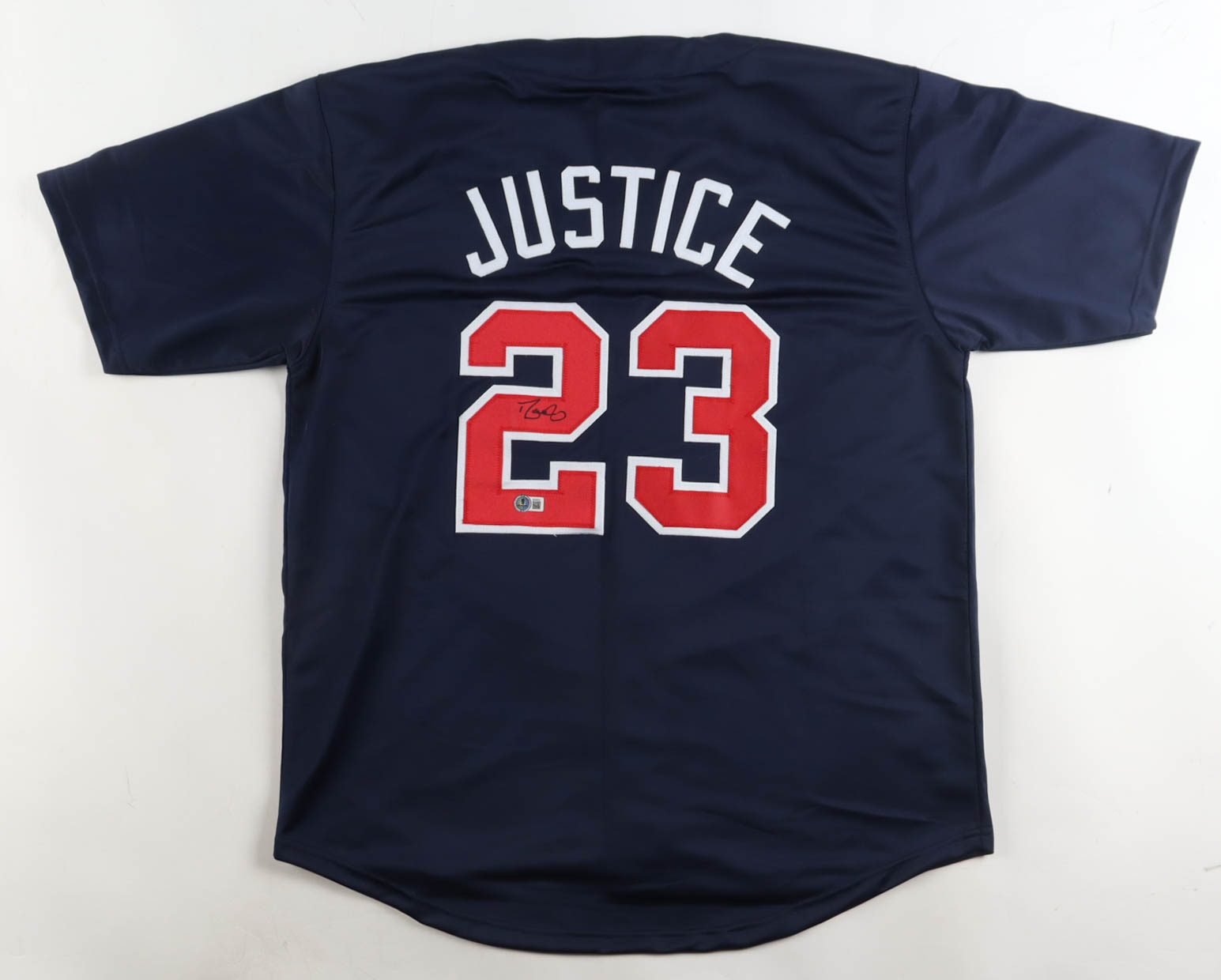 David Justice Signed Jersey (Beckett) at PristineAuction.com David Justice Signed Jersey (Beckett) at PristineAuction.com