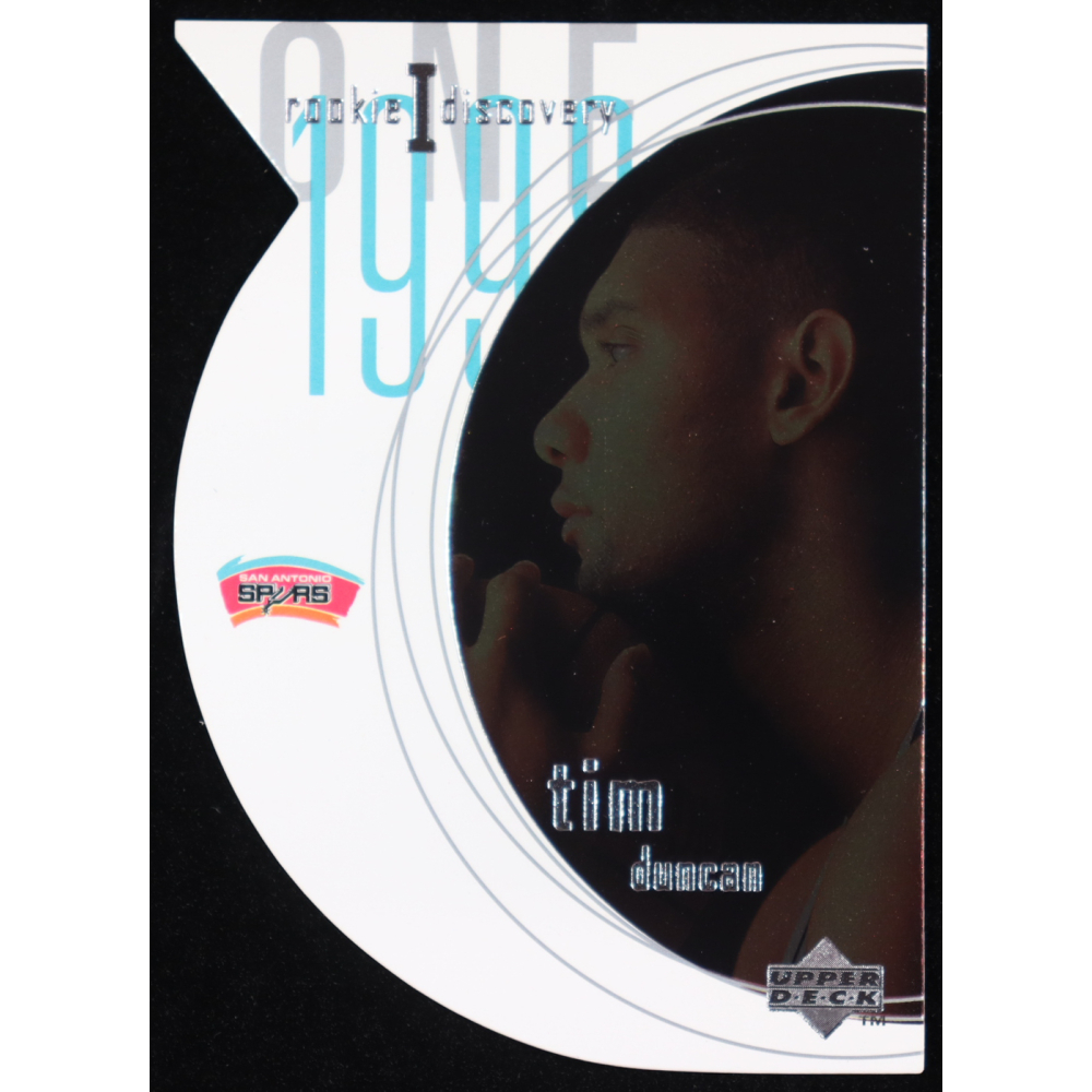 Tim Duncan 1997-98 Upper Deck Rookie Discovery 1 #R1 RC at PristineAuction.com