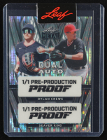 Dylan Crews / Seaver King 2024 Leaf Metal Dual Auto Pre-Production Proof Silver Pulsar #NNO #1/1 RC at PristineAuction.com