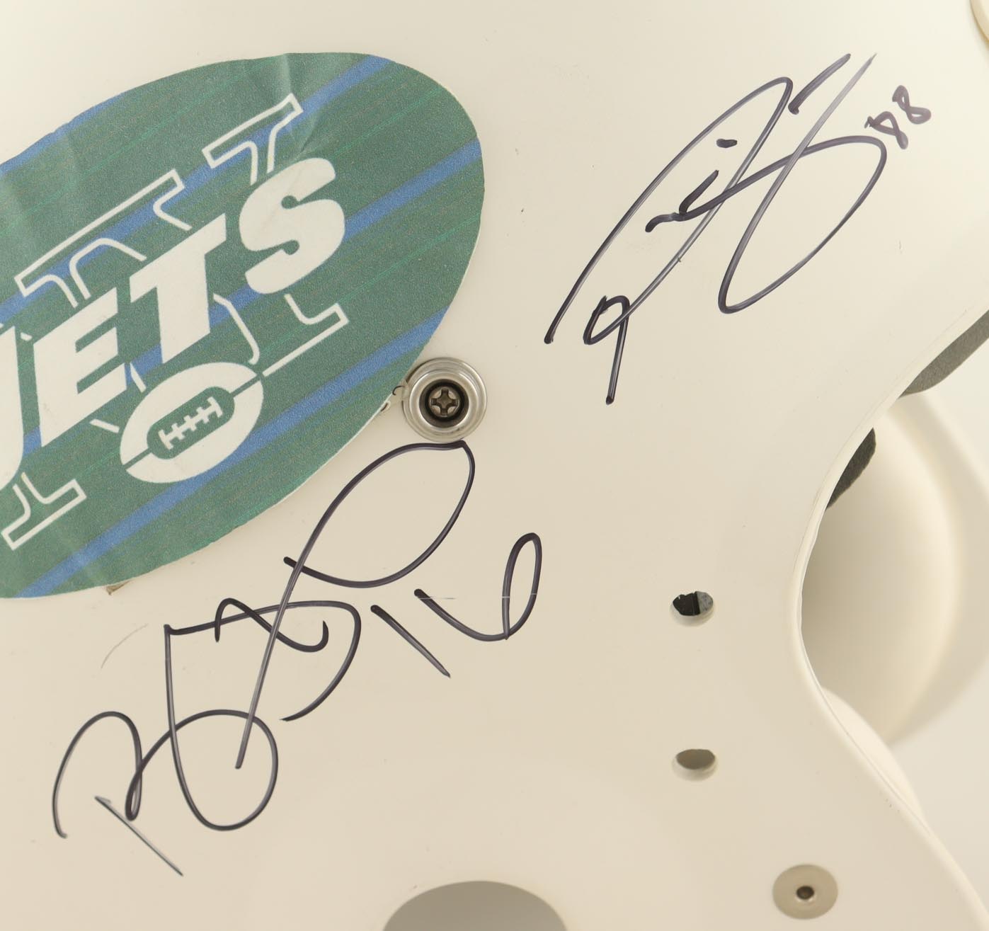 c. 2010 Jets Full-Sized Helmet Signed by (8) with Patrick Turner, Brad Smith, Randy Bullock, Jeff Cumberland (JSA) at PristineAuction.com c. 2010 Jets Full-Sized Helmet Signed by (8) with Patrick Turner, Brad Smith, Randy Bullock, Jeff Cumberland (JSA) at PristineAuction.com