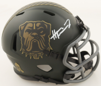 Harold Fannin Signed Browns Salute To Service Alternate Speed Mini Helmet (JSA) at PristineAuction.com