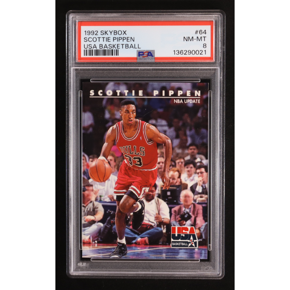 Scottie Pippen 1992 SkyBox USA #64 / NBA Update (PSA 8) at PristineAuction.com
