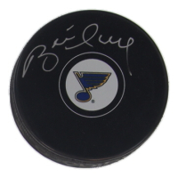 Brett Hull Signed Blues Logo Hockey Puck (Schwartz) at PristineAuction.com