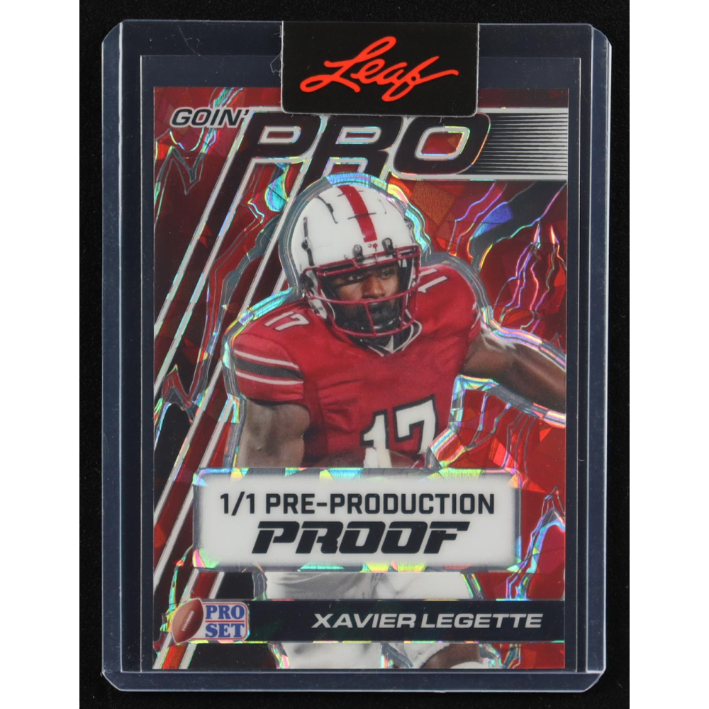 Xavier Legette 2024 Pro Set Goin Pro Autographs Pre-Production Proof Crystal Red #NNO #1/1 RC at PristineAuction.com