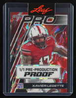Xavier Legette 2024 Pro Set Goin Pro Autographs Pre-Production Proof Crystal Red #NNO #1/1 RC at PristineAuction.com