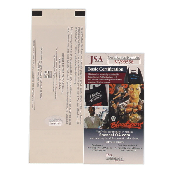 Tony Larussa Signed Original Hall of Fame Induction Ticket Inscribed "H|F 2014" (JSA) at PristineAuction.com Tony Larussa Signed Original Hall of Fame Induction Ticket Inscribed "H|F 2014" (JSA) at PristineAuction.com