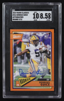 Derrius Guice 2018 Panini Classics Orange Auto #214 RC #09/15 (SGC 8.5 | Autograph Graded SGC 10) at PristineAuction.com