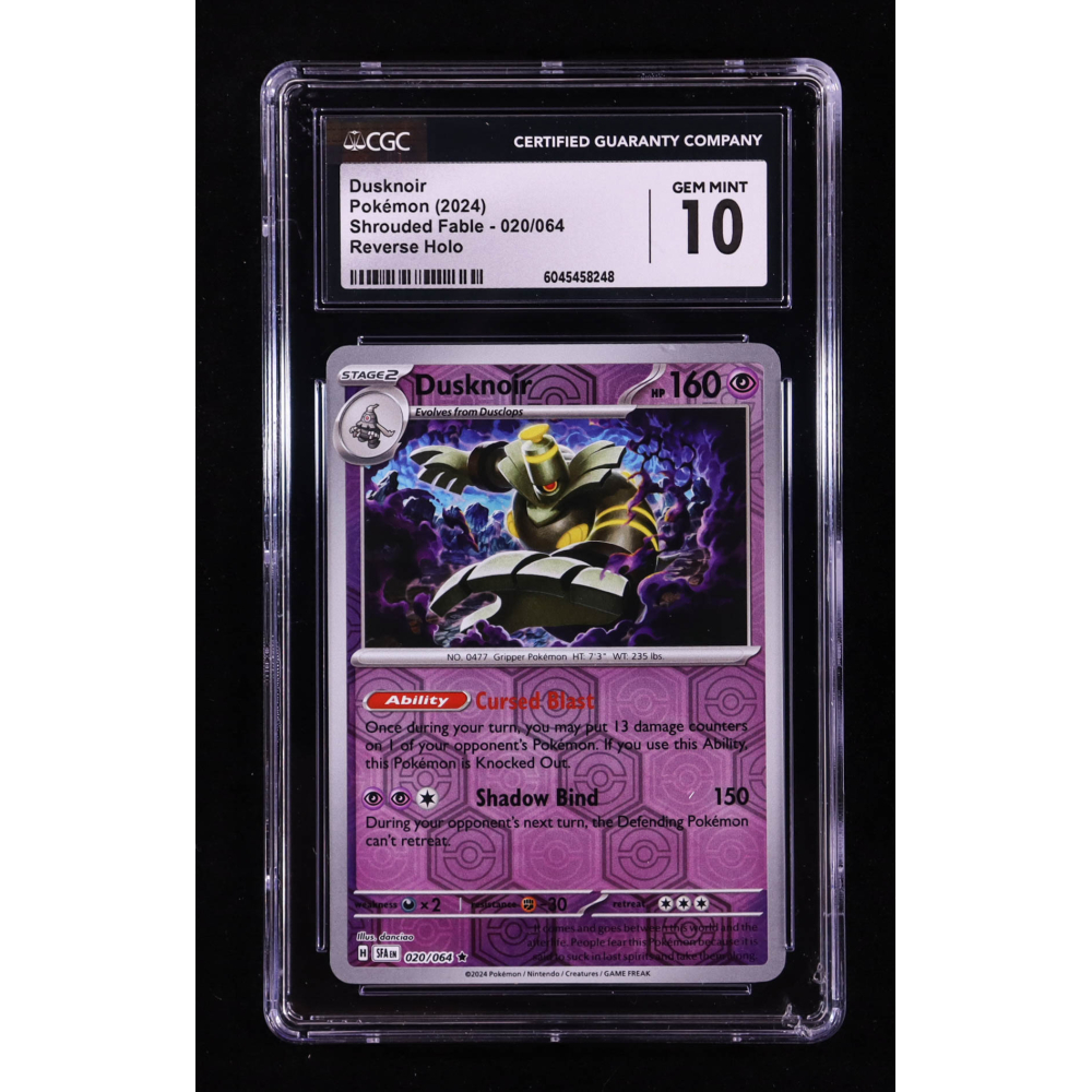 Dusknoir 2024 Pokemon TCG Scarlet & Violet Shrouded Fable #020 REVERSE HOLO (CGC 10) at PristineAuction.com