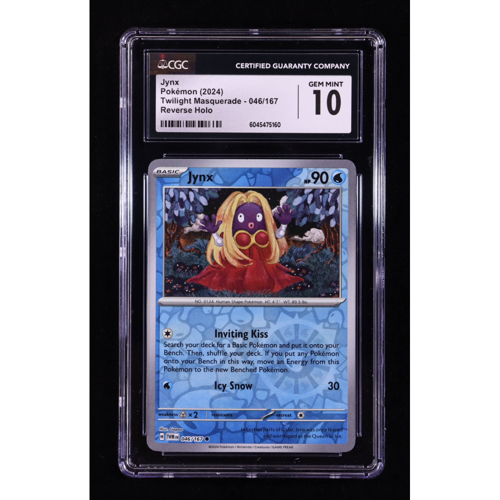 Jynx 2024 Pokemon TCG Scarlet & Violet Twilight Masquerade #046 REVERSE HOLO (CGC 10) at PristineAuction.com