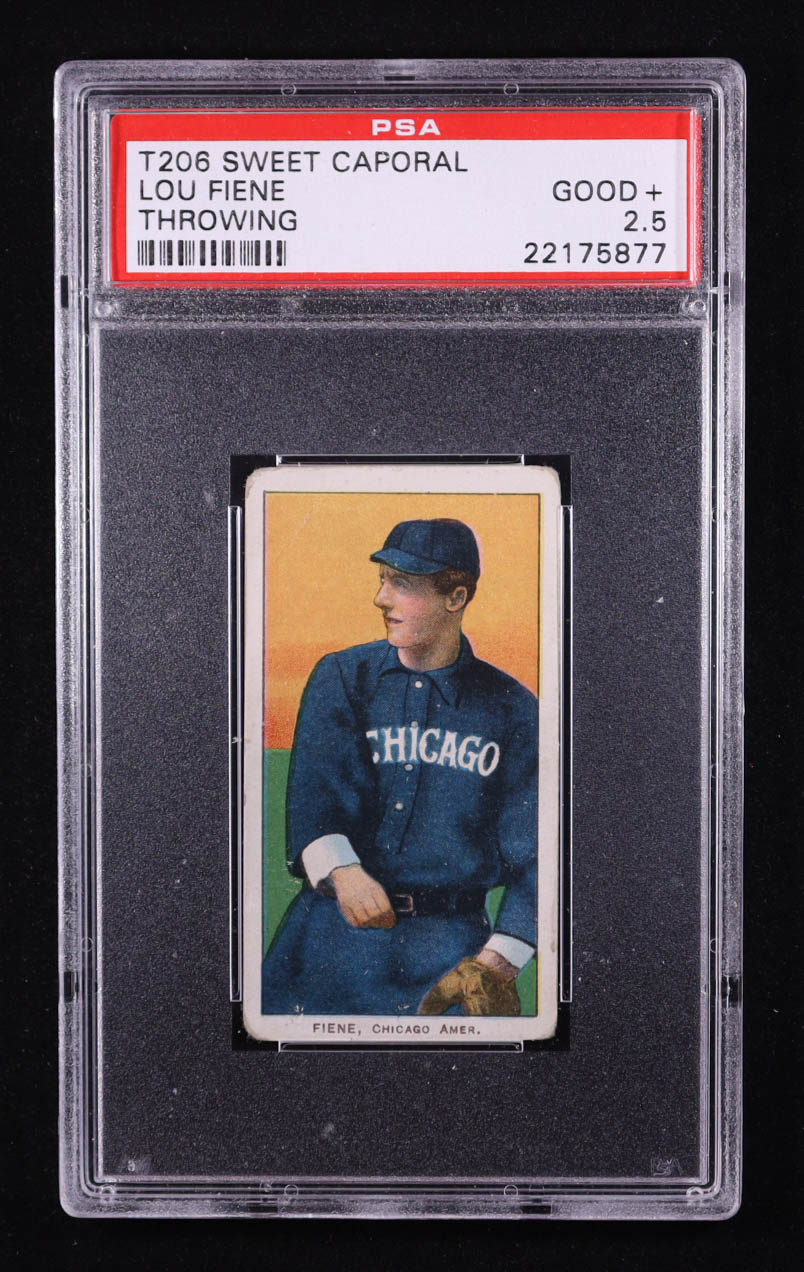 Lou Fiene 1909-11 T206 #173 / Throwing (PSA 2.5) at PristineAuction.com Lou Fiene 1909-11 T206 #173 / Throwing (PSA 2.5) at PristineAuction.com